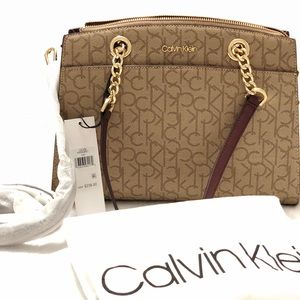 Calvin Klein hayden monogram satchel